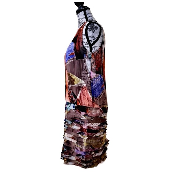 Ali Ro Women’s Sleeveless Midi Sheath Dress. Red, Orange, Blue, Green. Size 2 - Picture 3 of 11